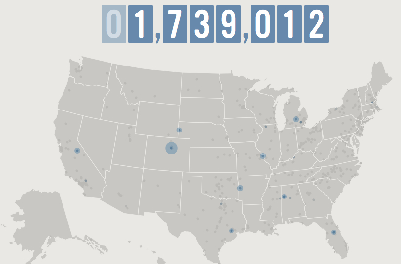 Map of voter turnout according to Facebook